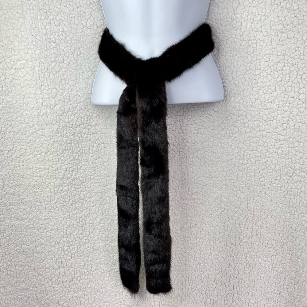 Genuine mink scarf/belt, dark brown, silky & luxurious vintage estate piece - Picture 2 of 5